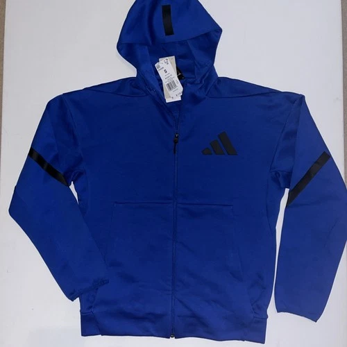 Adidas  Track Jacket Men's S Full-Zip Hooded Team Blue JF6388 NWT $110 - product listing photo