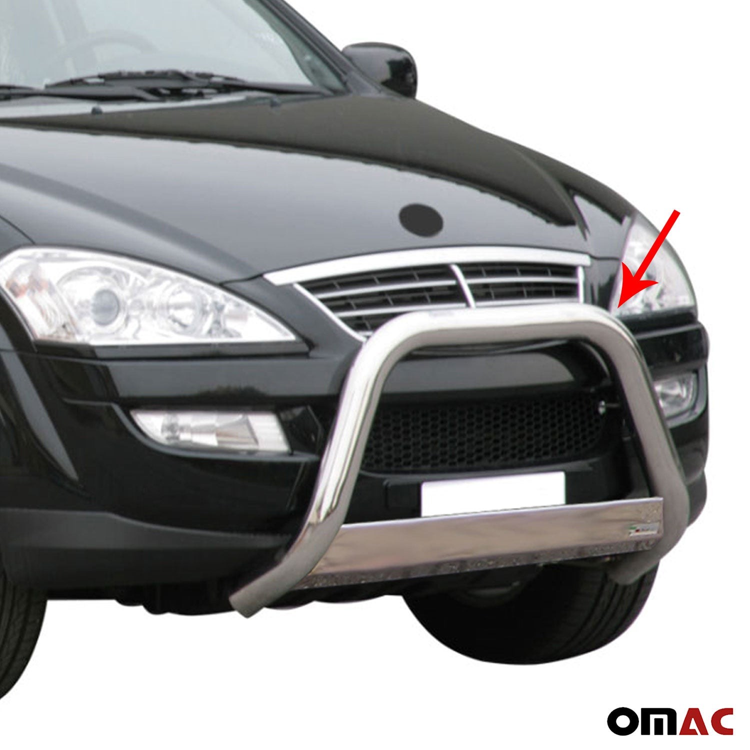 Pare-buffle SsangYong Kyron 2007-2014 tube acier gris 63 mm