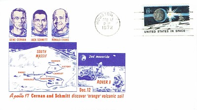 Space-USA-Apollo 17-2nd Voyage Rover 3-12 December 1972