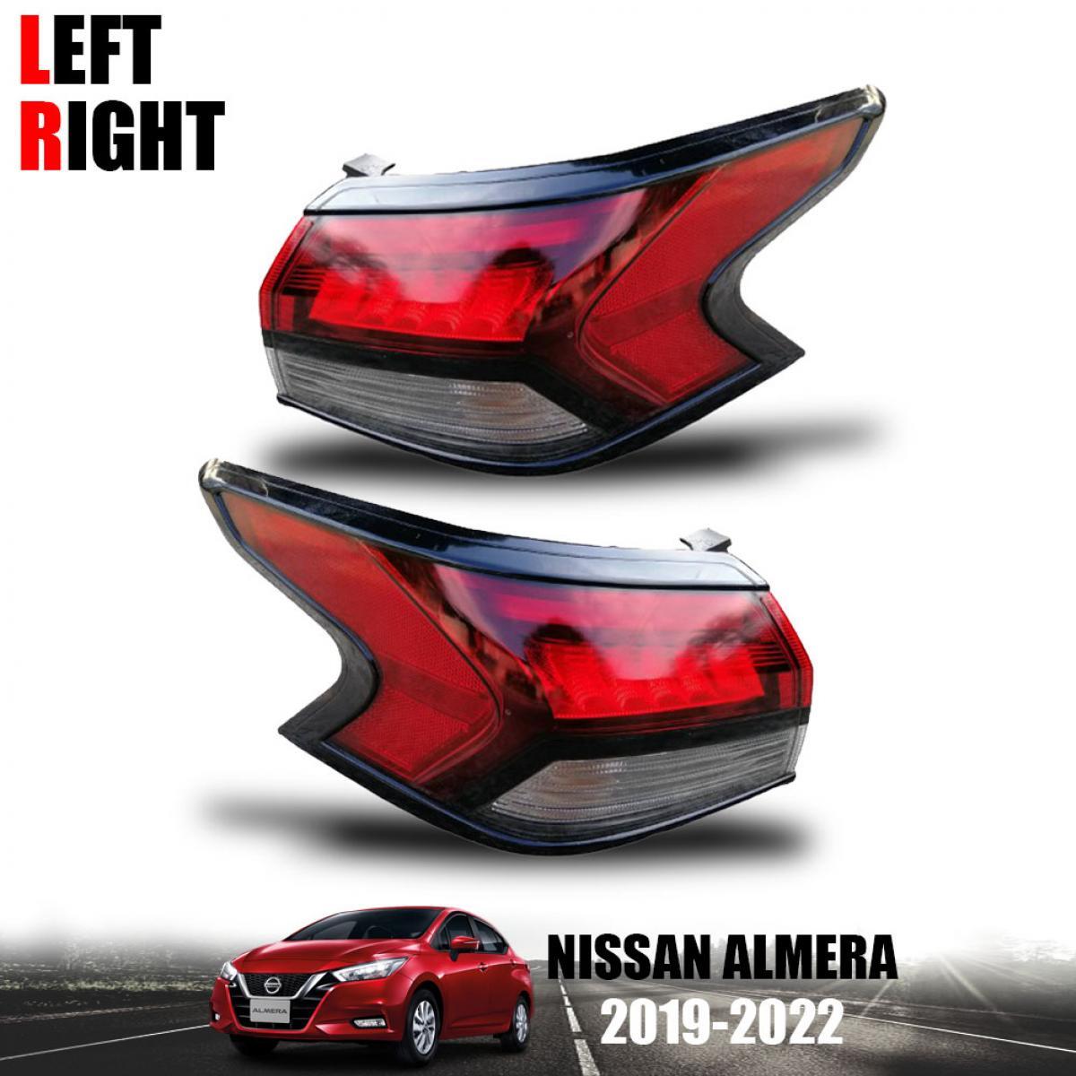 TAIL LAMP REAR LIGHT PAIR FIT NISSAN ALMERA VERSA N18 2019-2022
