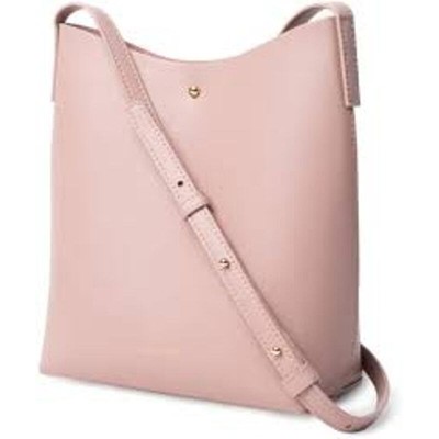 NEW Samara Minimalist Medium Shoulder Bag Peony Pink Vegan Leather Crossbody