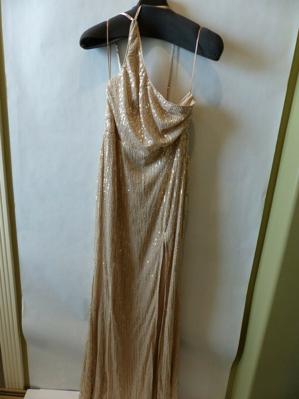 gold prom dress fashion nova Caitlin Strapless Linen Dress Linen / Small main image 1
