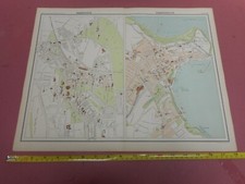 100% ORIGINAL HARROGATE SCARBOROUGH TOWN  MAPS BY BARTHOLOMEW C1890 VGC