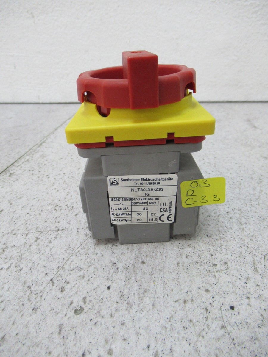 Sontheimer NLT80/3E/Z33 Load Break Switch 3-Pole Main Switch 22kW