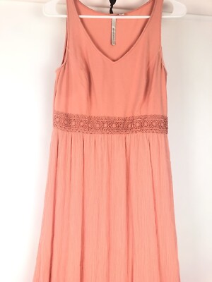 LC Lauren Conrad Women Peach Casual Long Dress Size Small Sleeveless | eBay