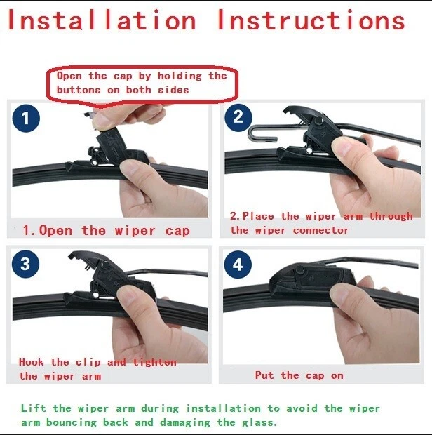 Front Windshield Wiper Blade Set For Suzuki Liana 2001-2007 OEM Quality - Изображение 4 из 4