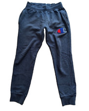 Champion Reverse Weave Jogger Sweatpants Sz M Navy Blue Mens Thick Vintage
