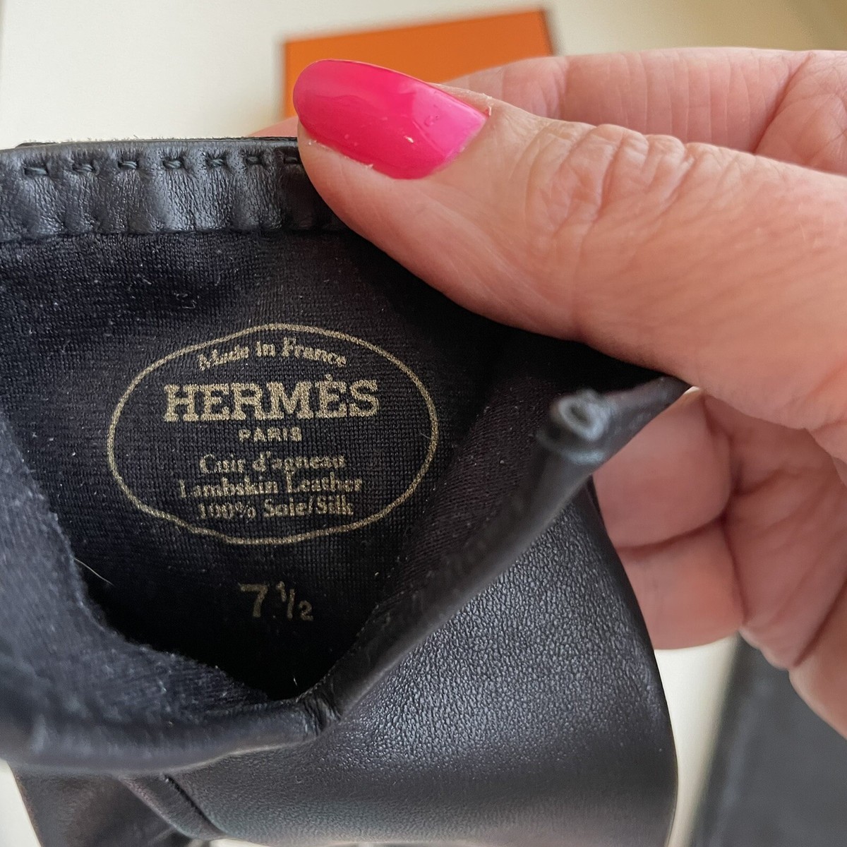Hermes Soya gloves black 7,5 | eBay