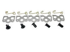 7/16" Aluminum Dzus Button / Springs / Tab Plates / Free Rivets 5 Sets Black