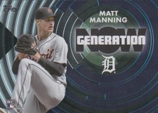 MATT MANNING /299 TOPPS UPDATE ROOKIE GENERATION BLACK NOW RC TIGERS #GN-75 2022