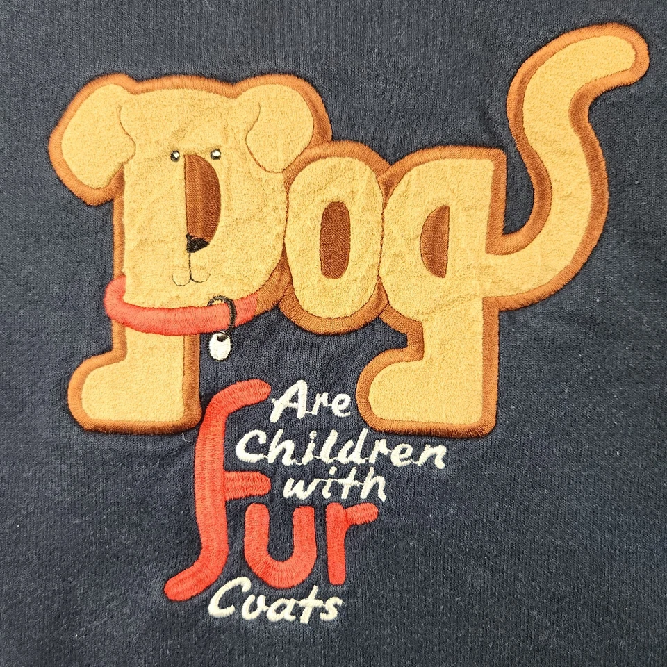 Moletom Vintage Cachorros Feminino Extra Grande Cachorro Pet Bonito Bordado Suéter - Imagem 2 de 4