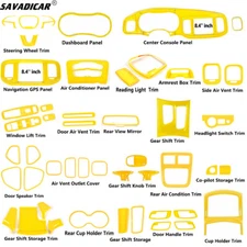 Yellow Steering Wheel Dashboard Cover Trims for Dodge Charger 2015+ Accessories