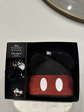 DISNEY Mickey Mouse 3 Piece Gift Set Crossbody Bag And 2 bag Charms NEW    