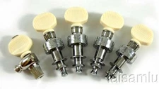5 string banjo machine head, Chrome plated, ivory color ABS button,328CX-BI