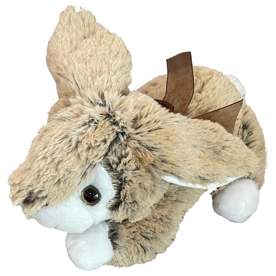 Easter Plush Beige Crouching Bunny Rabbit 10