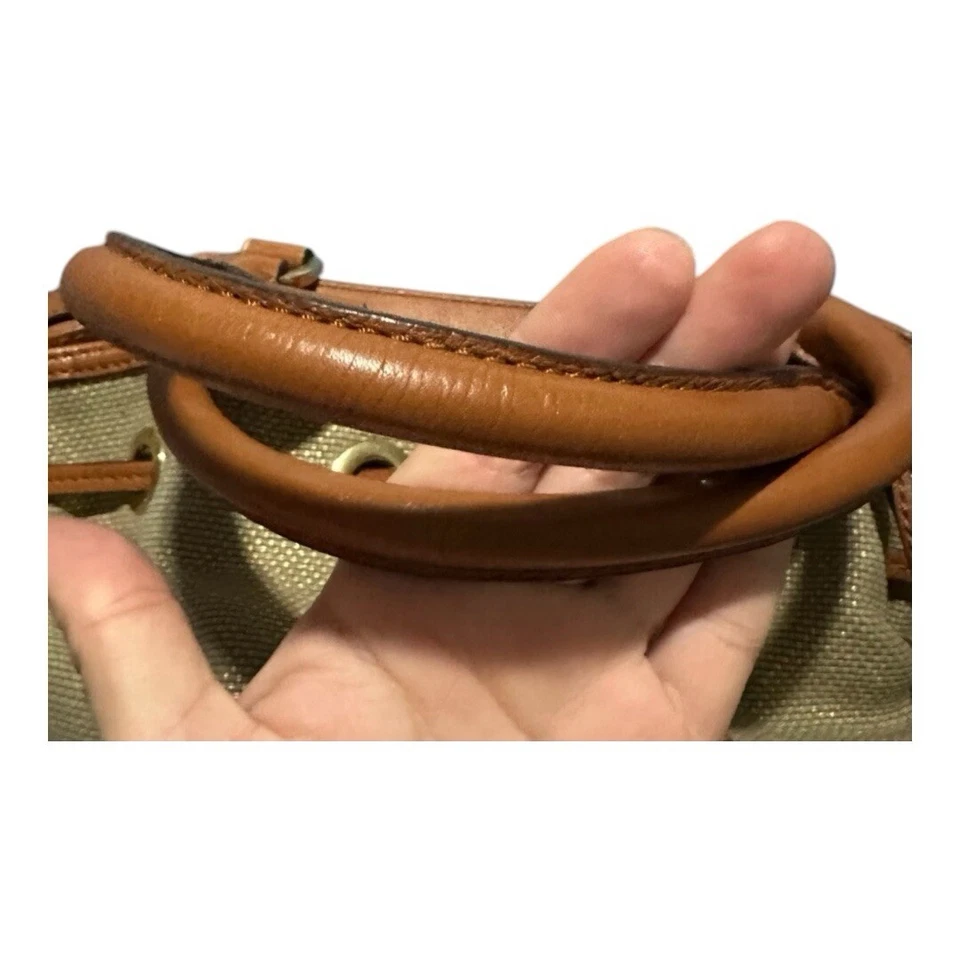 Bolso Bandolera/Bolso de Hombro Michael Kors Marina Grande Alpargata Lona Dorada Foto 4 de 4