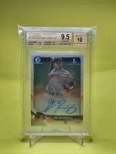 2018 BOWMAN CHROME DRAFT GRAYSON RODRIGUEZ AUTO BGS GRADED 9.5 AUTOGRAPH 10