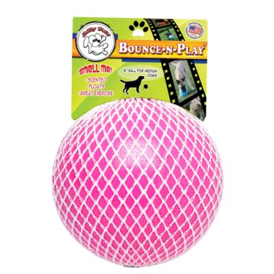 Jolly Ball Bounce-n Play 11cm Rosa Kaugummi Duft Hunde Apportieren Robust 11cm