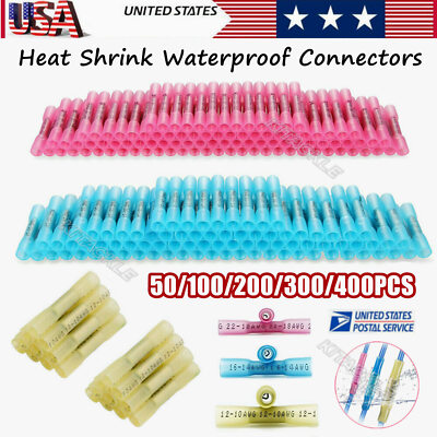 200/400x Assortment Heat Shrink Wire Connector Electrical Crimp Seal Terminal US
