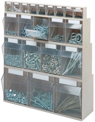 LOCKWEILER 1500382 Klarsichtmagazin  H242xB600xT203mm 3 x E Kunststoff beige