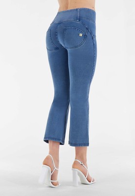 Freddy WR.UP  Denim High Waist 7/8-Flare-Jeggings Vordertaschen mittlere Taille