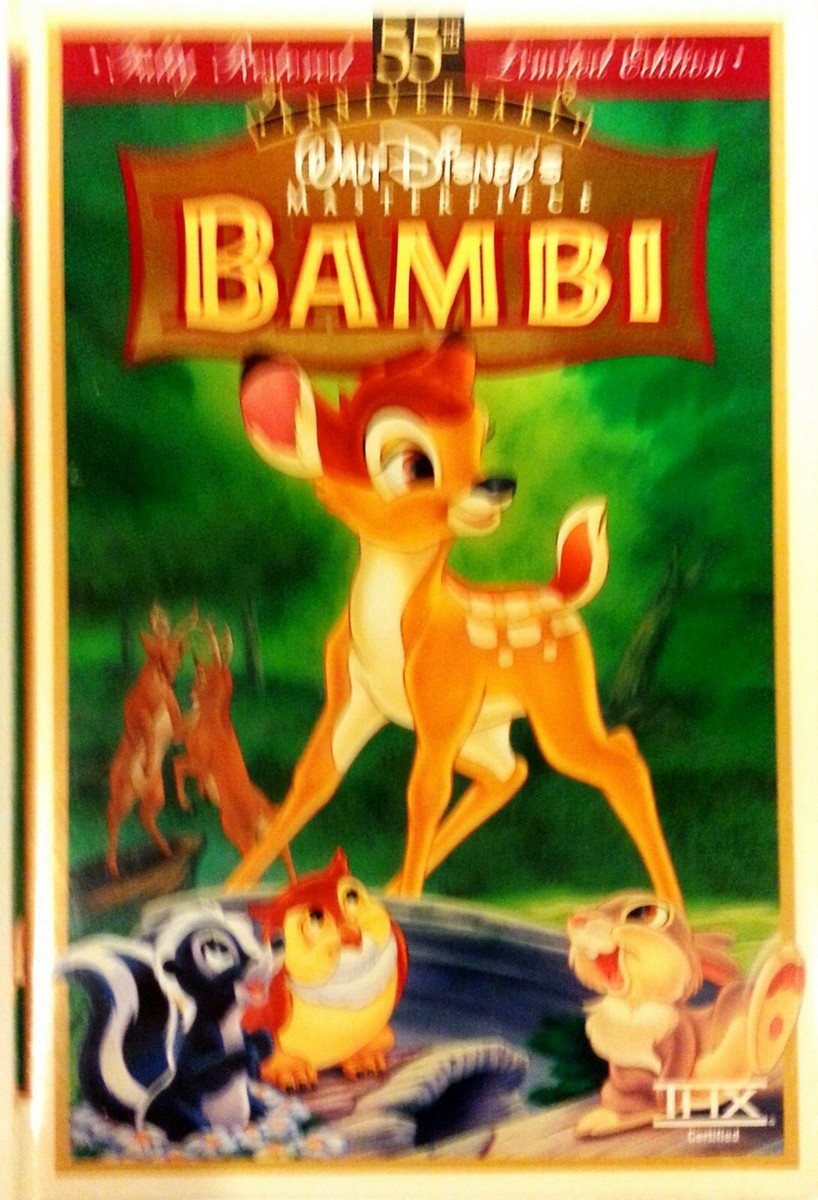 BAMBI VHS, Disney 55th Anniversary Limited Edition Masterpiece
