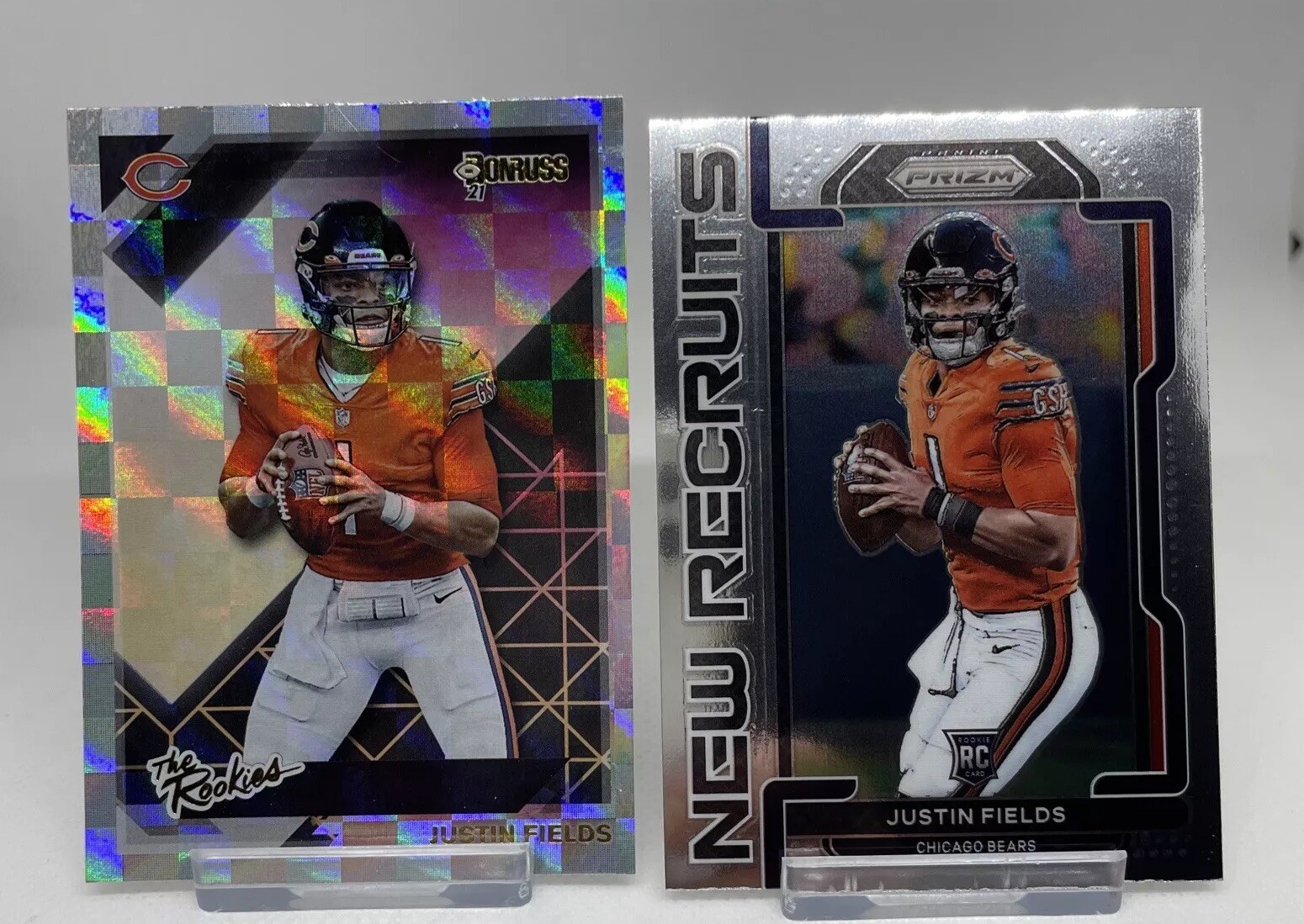 Justin Fields 2021 Panini Donruss Rookie + Prizm #TR-JFI Bears