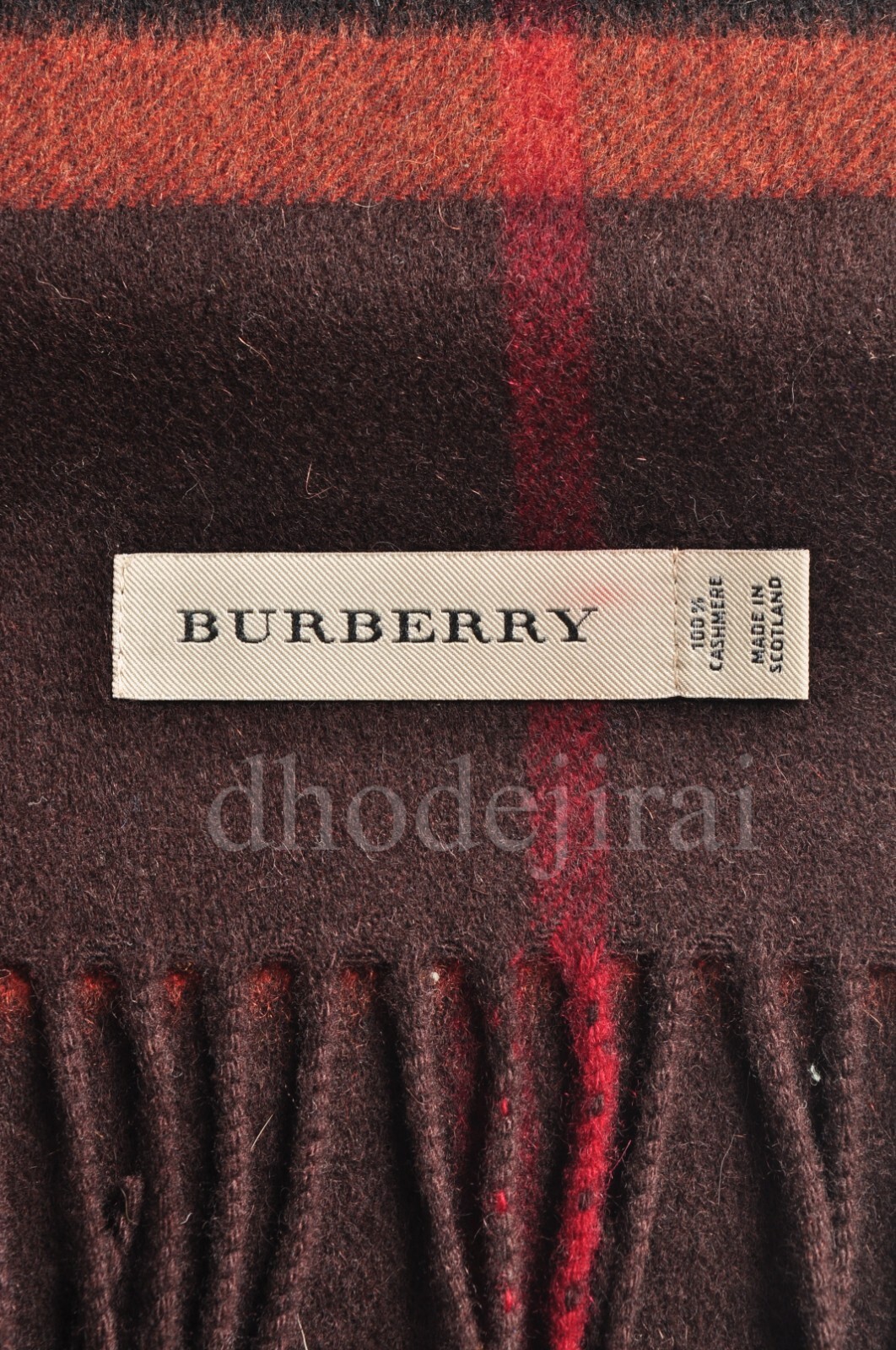 $960 Authentic BNWD BURBERRY  Check Cashmere Mens/Womens Scarf Dark Clove Brown image 9