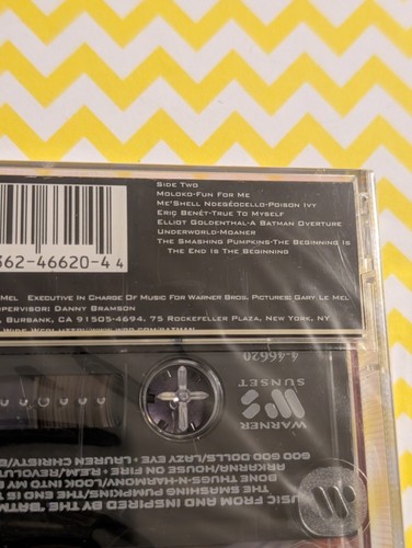 Batman & Robin Soundtrack (1997 Cassette) Smashing Pumpkins R.E.M. Goo - Sealed - Picture 5 of 7