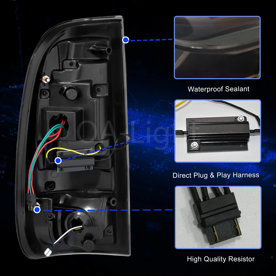 Luces traseras LED de humo para Ford F250 F350 F450 Super Duty 2008-2016 lámparas de freno Foto 4 de 4