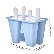 4/6/10Hole Silicone Ice Cream Mould Popsicle Lolly Frozen Dessert Makers UK