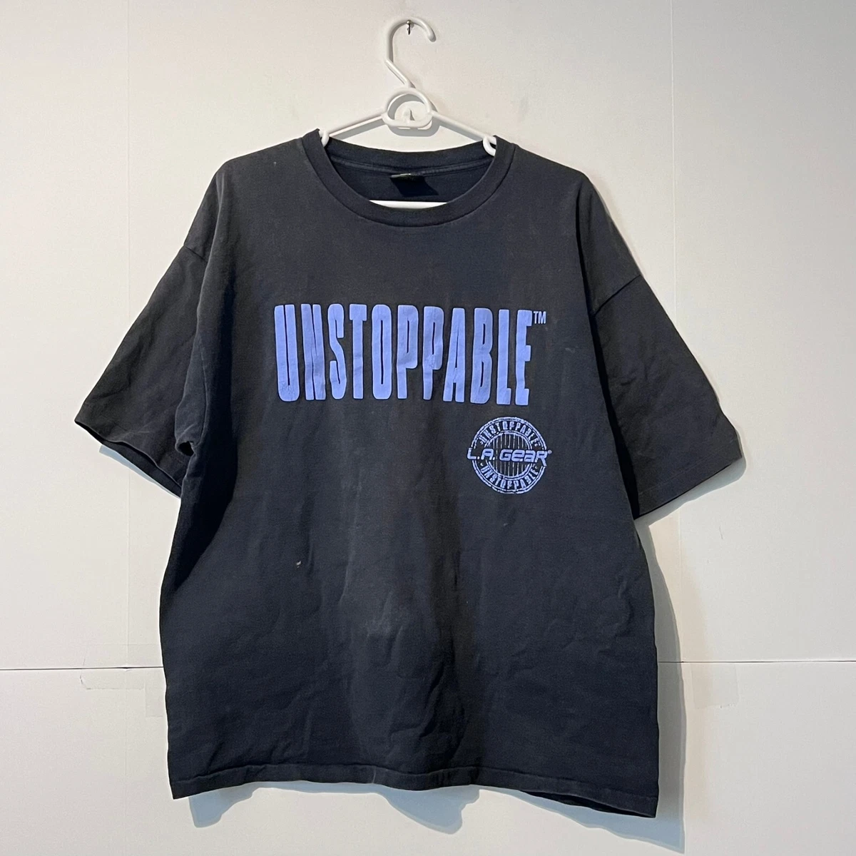T-shirt LA Gear – Homme – Taille L – Vert Teal – Manches Courtes – Coton – Occasion