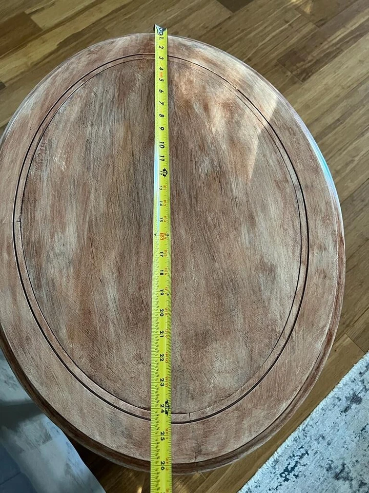 White Walnut End Table Wood - Image 3 of 4