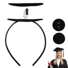 Graduation Cap Headband Secure Hairstyle Hat Accessories for Graduates