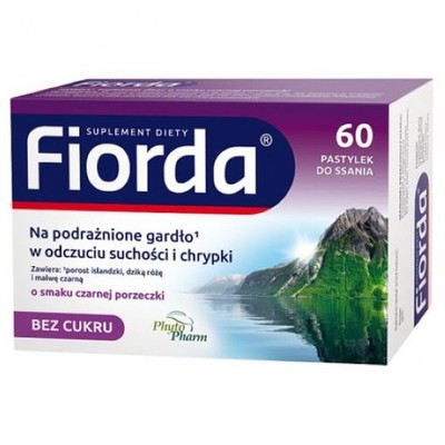 Fiorda Lutschtabletten mit schwarzem Johannisbeergeschmack, 60 Stück