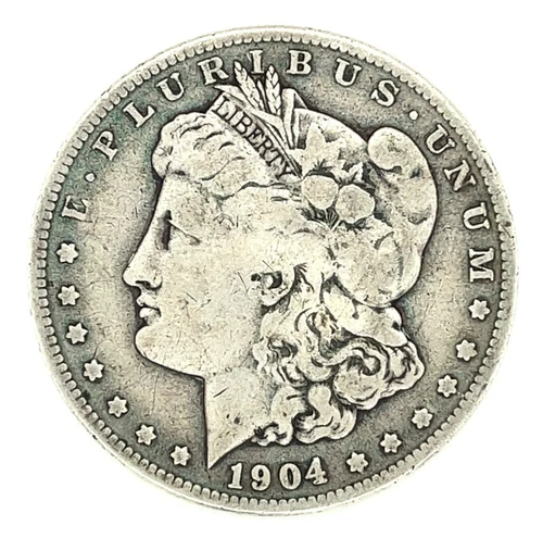 1904-S $1 Silver Morgan Dollar in Very Good VG Condition, Natural Color