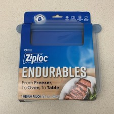 NEW Ziploc Endurables Medium 16oz Reusable Silicone Pouch freezertooventotable