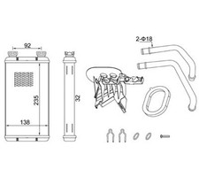 HEAT EXCHANGER INTERIOR HEATING FITS: OPEL VAUXHALL MOVANO A BUS 2.2 DTI /1.9