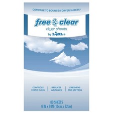 Dryer sheets, free  clear
