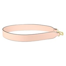 35 Inch Leather Purse Strap, 1.5 Inch with Gold Buckles, Smooth Light Pink
