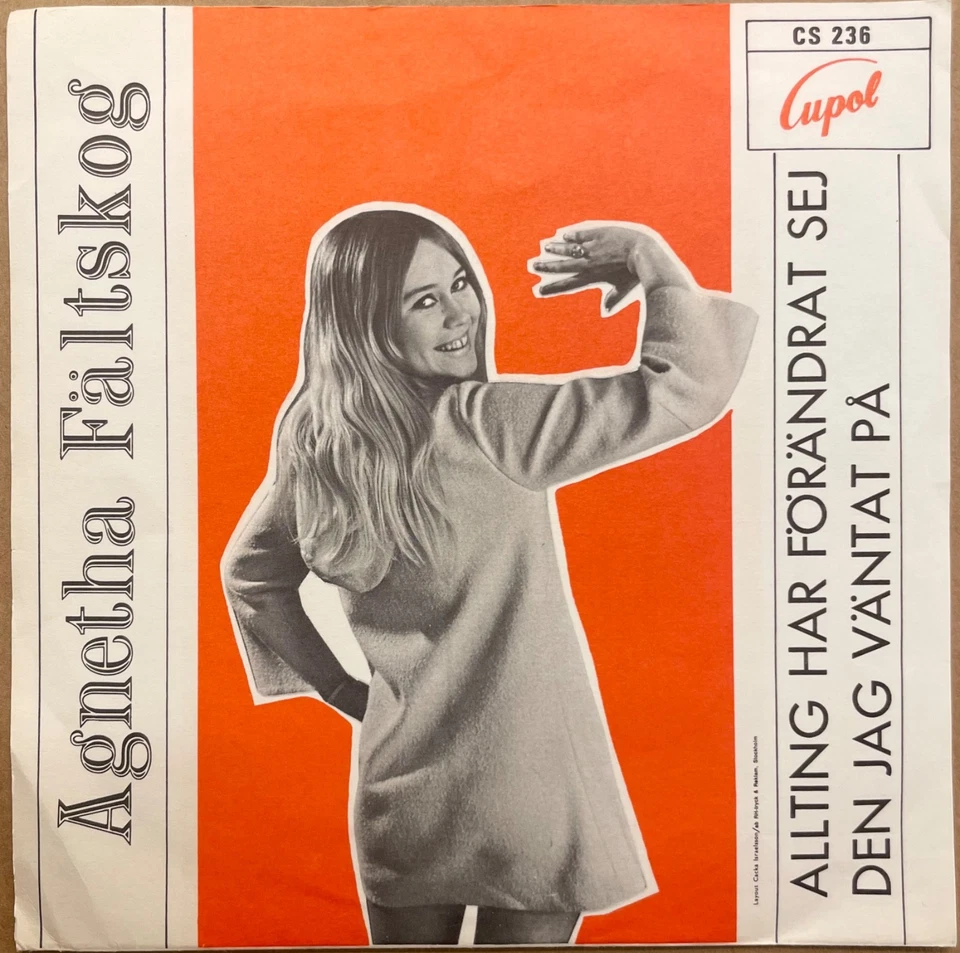 AGNETHA FALTSKOG 1968 SWEDISH PS 7" SINGLE ALLTING HAR FORANDRAT SEJ - ABBA - Image 3 of 4