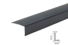 2.5m Anthracite PVC Corner Angle Trim 90° RAL7016 Equal Unequal Sizes