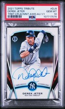 2021 Topps Tribute Tribute Career Achievement Award Auto Derek Jeter 1/1 PSA 10
