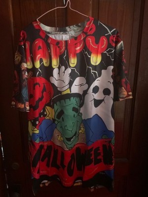 Vintage xl all over halloween t shirt mens xl halloween all over print