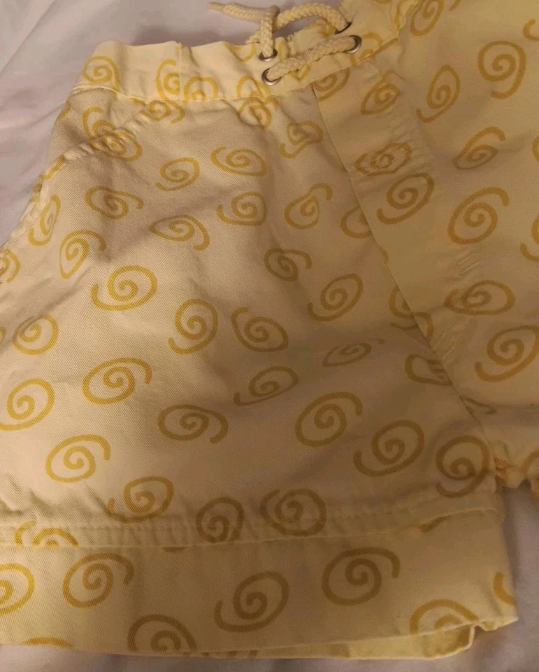 Pantalones Cortos Y2K Vintage 2000 Pistas Azules Niños Niños Talla 6 Remolinos Amarillos Foto 4 de 4