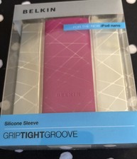 BELKIN Grip TightGroove Silicone Sleeve For Apple iPod Nano 4G Pink Light Pink