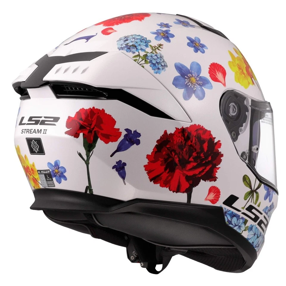 LS2 FF808 Stream II Flowers Integralhelm weiss - Bild 4 von 4