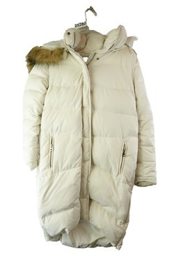 ZARA BASIC Beige Padded Jacket size M Womens Hooded Casual Outdoors 025280