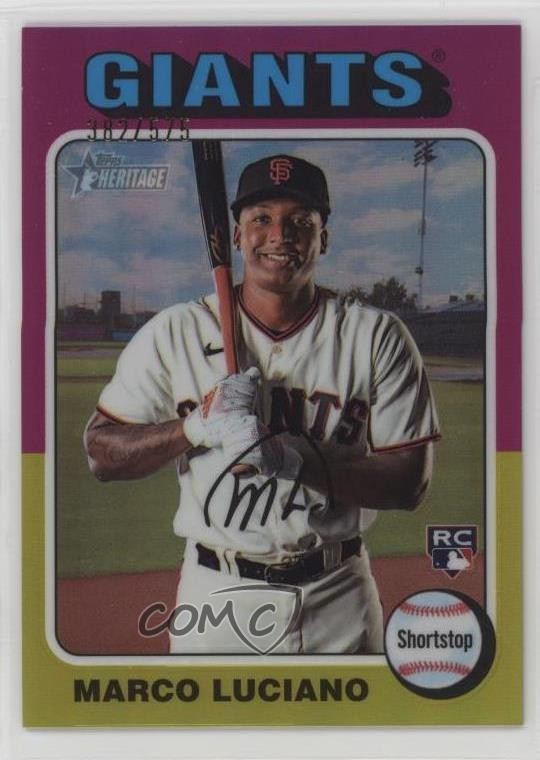 2024 Topps Heritage Chrome Refractor 382/575 Marco Luciano #391 0za0