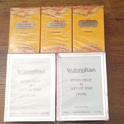 2 WutongRan L'ECTAL Eau de Parfum Spray 3.4 fl oz and 3 COCONUT SUNSHINE60ML